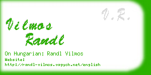 vilmos randl business card